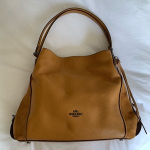 Coach Edie 31 Camel Tote bag with gunmetal hardware
